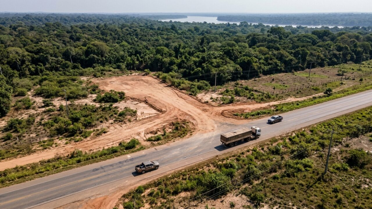 Nova ligação internacional de R$ 420 milhões terá uma ponte de 1,22 km e acessos rodoviários para conectar duas cidades separadas por um dos grandes rios da Amazônia