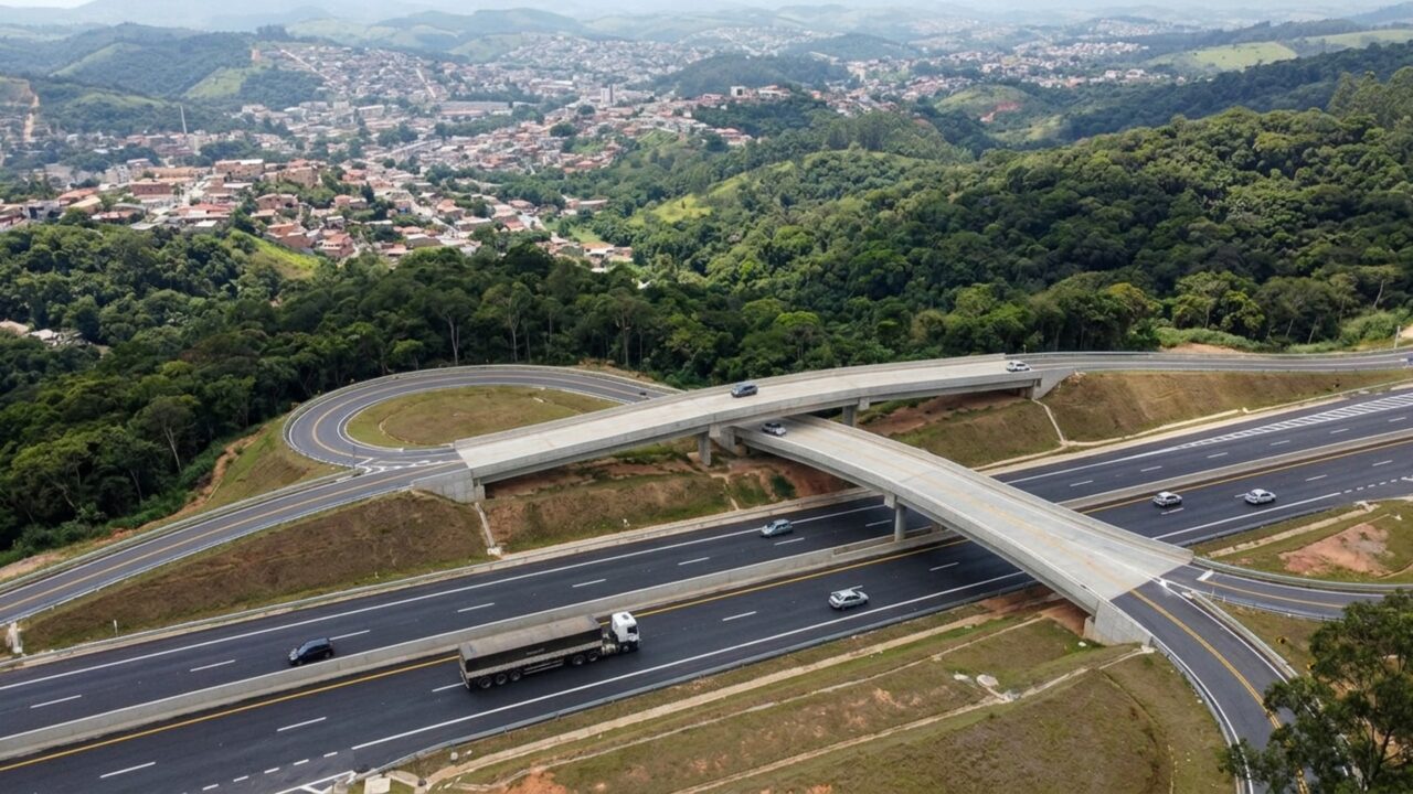 Gigantesco projeto de duplicação entregou 36 km de pistas ampliadas, 12 acessos em desnível e mais de R$ 400 milhões em melhorias em uma estrada estratégica do Sudeste