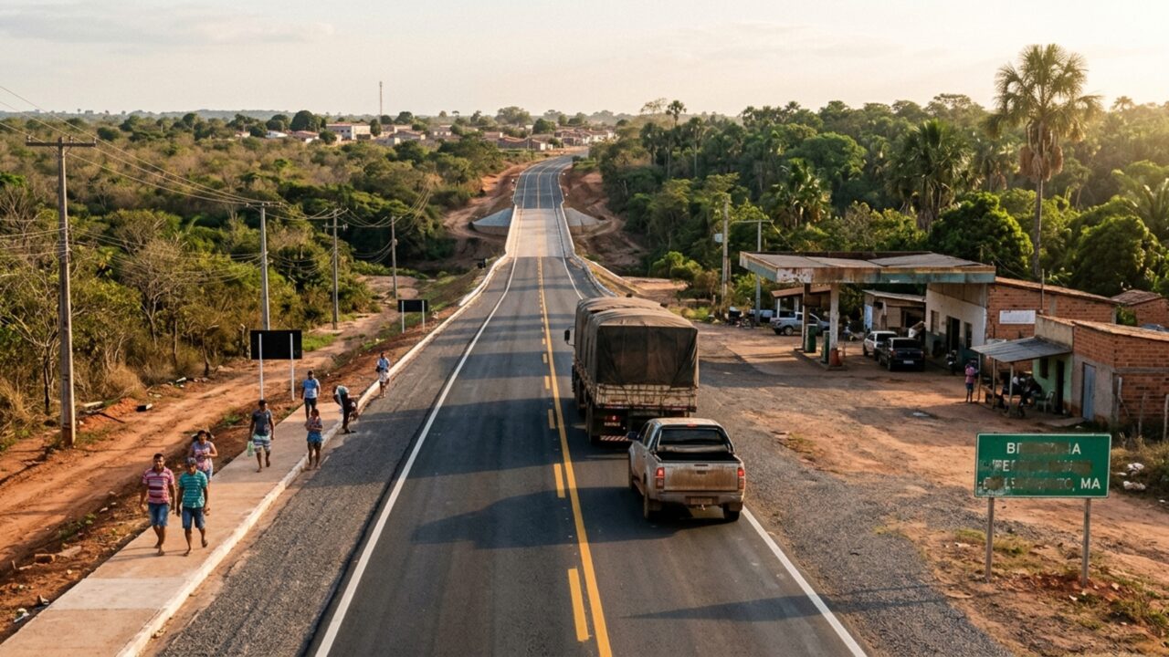 Gigantesca ponte de 630 metros, com vão livre de 154 metros e investimento de R$ 172 milhões, foi construída para substituir uma estrutura que desabou em uma das grandes ligações rodoviárias do Brasil