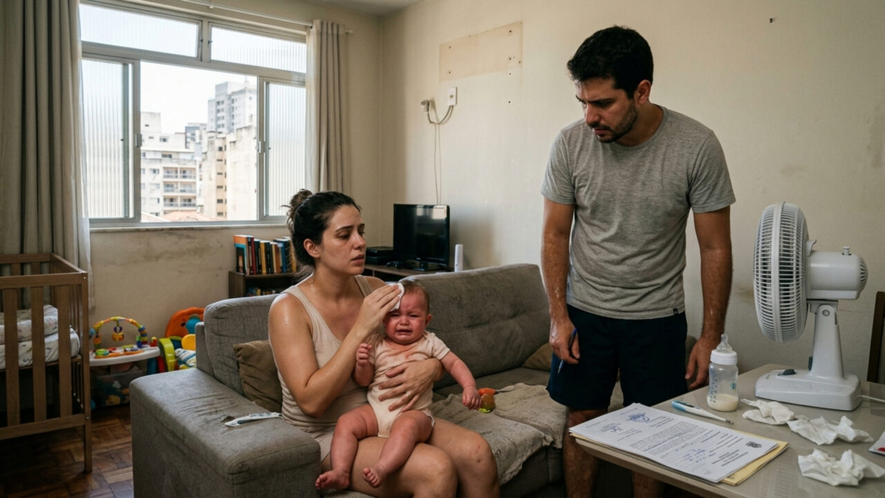 Vivenciamos uma situação insustentável com um bebê casal tem pedido recusados para instalação de um sistema de ar-condicionado