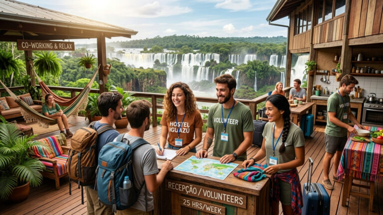 Viver de graça perto das Cataratas do Iguaçu Hostel procura voluntários para trabalhar 25 horas por semana