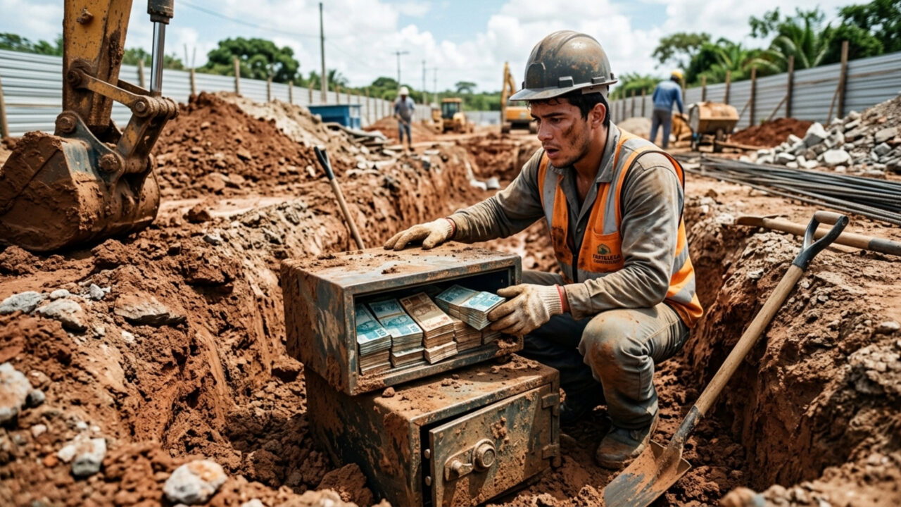 Você compra um terreno, começa a construção e durante a escavação, acha dois cofres cheios de dinheiro. E agora, é seu?