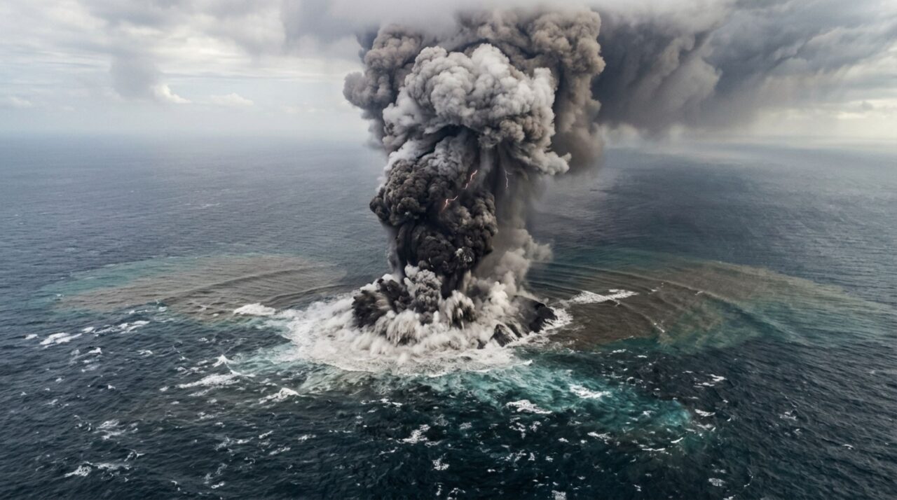 Um vulcão submarino desabou e empurrou o oceano de um jeito que cientistas ainda tentavam reconstruir: novo modelo refaz o tsunami de Tonga