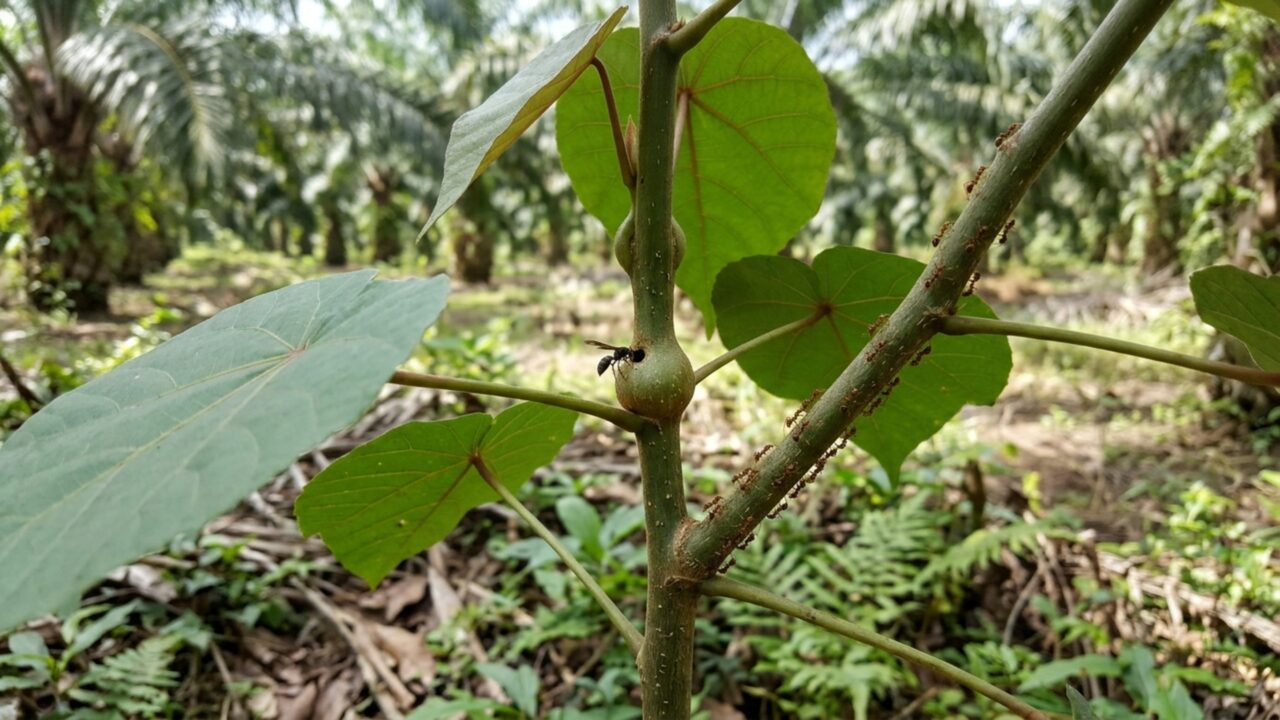 Árvores tropicais construíram abrigos para formigas defensoras, mas vespas predadoras começaram a ocupar parte dessas casas prontas