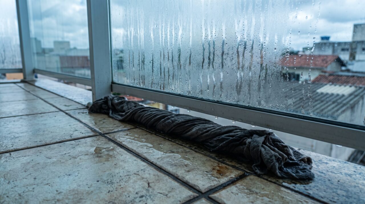 Morador fecha a varanda com painéis de vidro para ganhar conforto e, no primeiro inverno, descobre por que a água começa a escorrer pelo trilho inferior