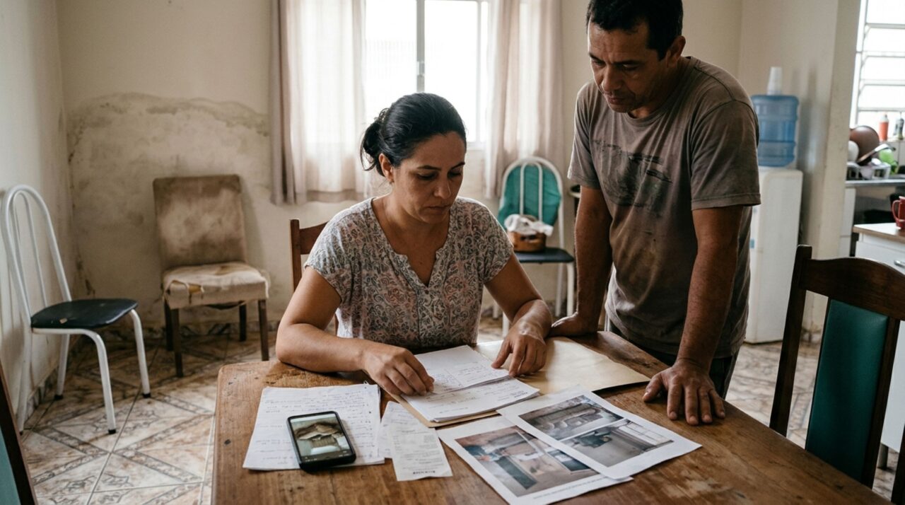 Família mora há anos em uma rua que alaga durante as chuvas, vê a água invadir a casa depois de um bueiro entupido transbordar e decide cobrar da prefeitura os móveis e eletrodomésticos perdidos