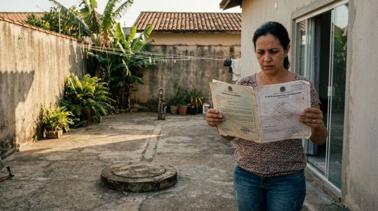 Mulher amplia a casa até a cerca dos fundos e descobre, ao regularizar a reforma, que uma faixa do terreno está sujeita a servidão registrada para manutenção de uma tubulação