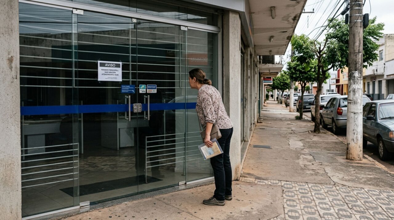 Cidades ficam sem atendimento presencial nos bancos em 14 de outubro