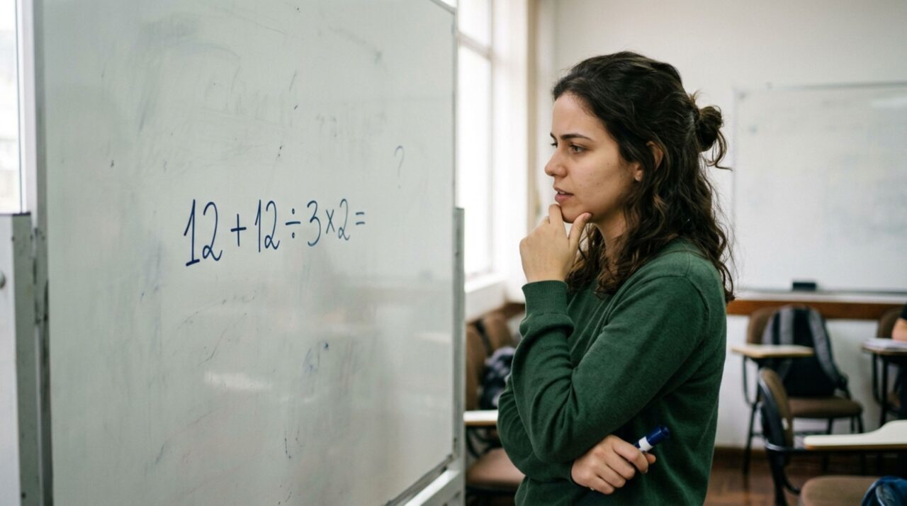 Você consegue resolver 12 + 12 ÷ 3 × 2 de cabeça?