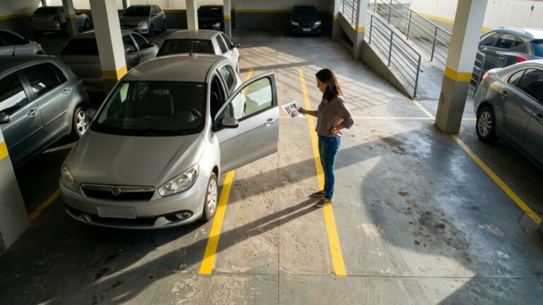 Moradora encontra a vaga mais estreita após uma pintura e recebe advertência por estacionar o mesmo carro que usa há anos