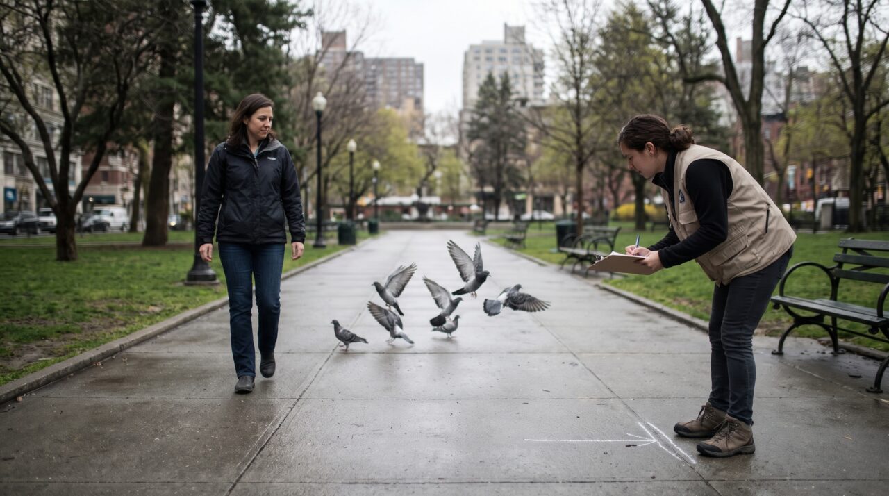Aves urbanas fugiram mais cedo quando se aproximavam mulheres do que quando os mesmos testes foram repetidos por homens