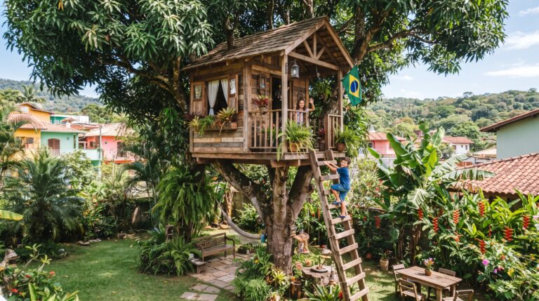 Quanto custa construir uma casinha de madeira suspensa no quintal para as crianças em 2026