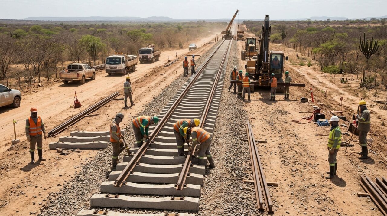 Obras em segmentos da Transnordestina continuam necessárias para completar a ligação ferroviária com o Porto do Pecém