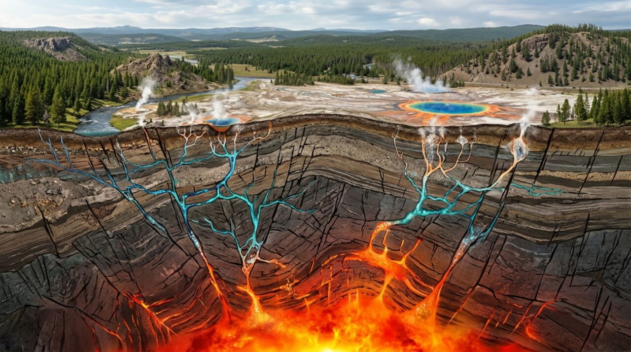 Mudanças de pressão em profundidade podem provocar pequenas elevações no terreno de Yellowstone sem desencadear uma erupção вулânica