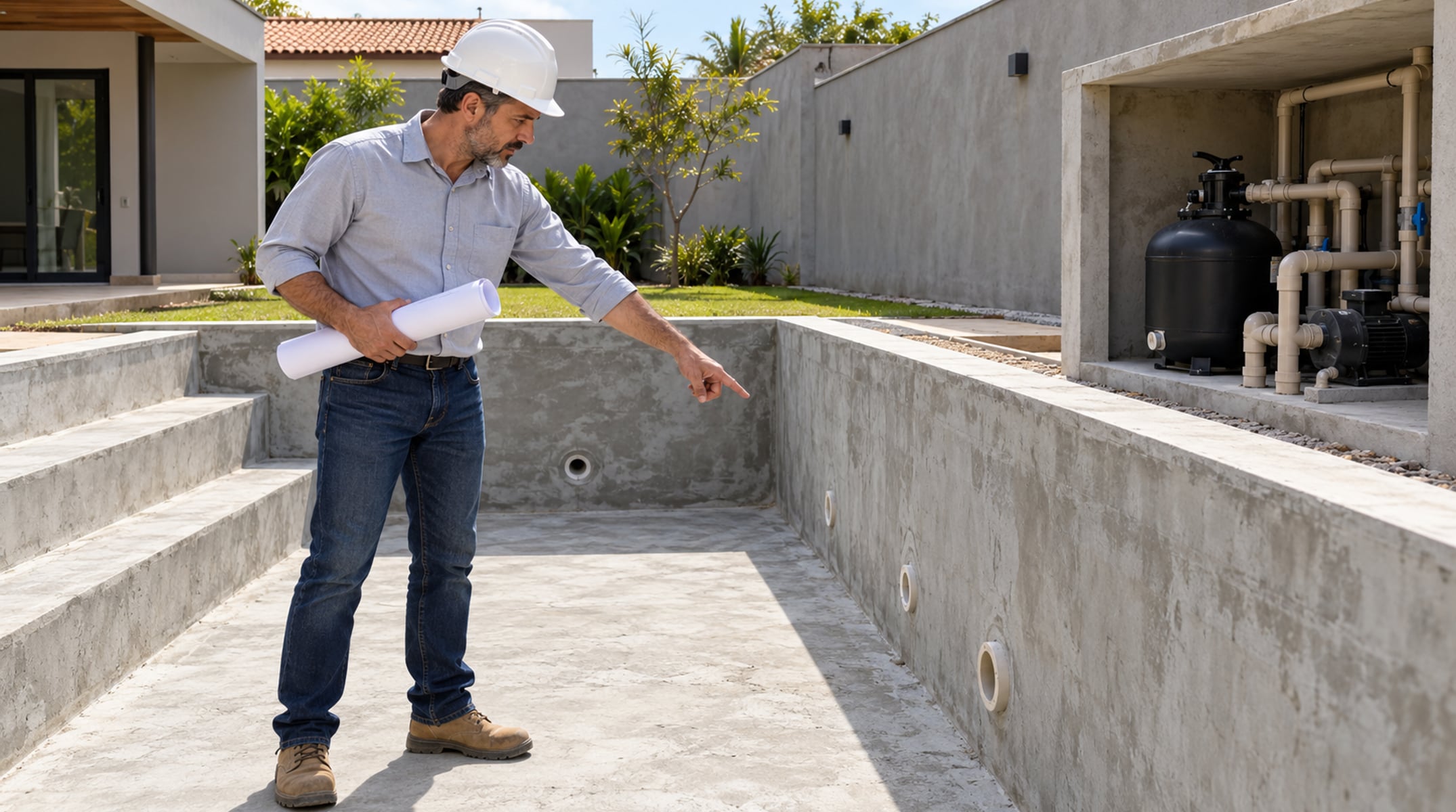 A ABNT NBR 10339:2018 traz critérios para o tanque e para a recirculação e o tratamento da água da piscina