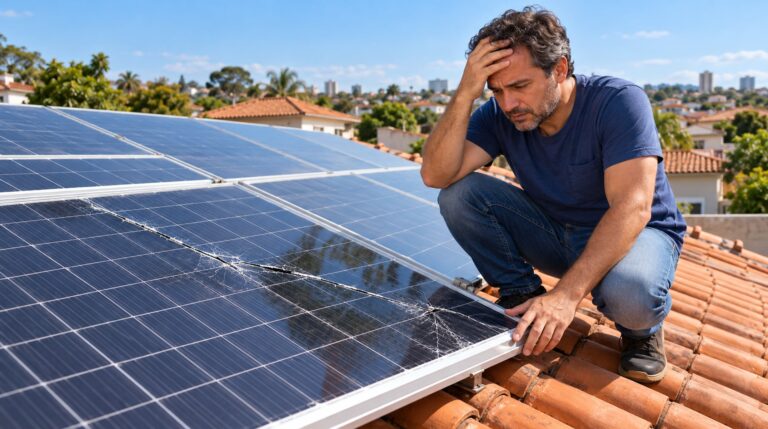 Placa solar que quebra fora da garantia do fabricante pode ainda ser reparada se o defeito vier da fabricação