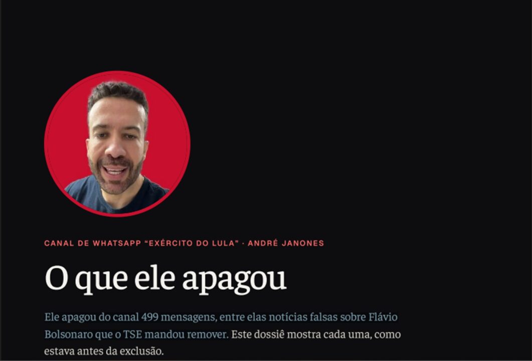 Campanha de Flávio diz que Janones apagou 499 mensagens de canal no WhatsApp