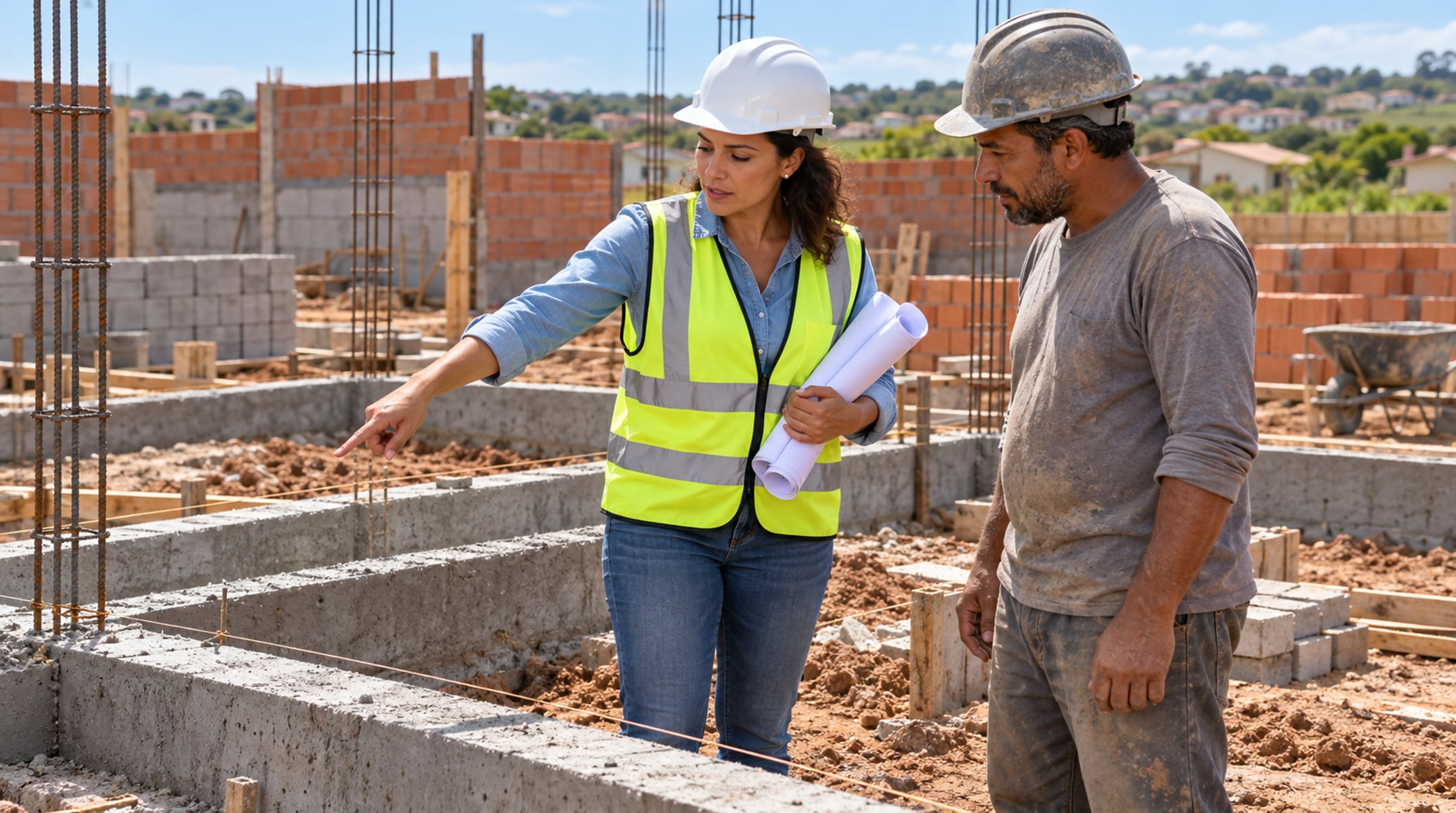 Com ART registrada, o responsável técnico dimensiona a fundação conforme o solo e a carga e define o tempo de cura