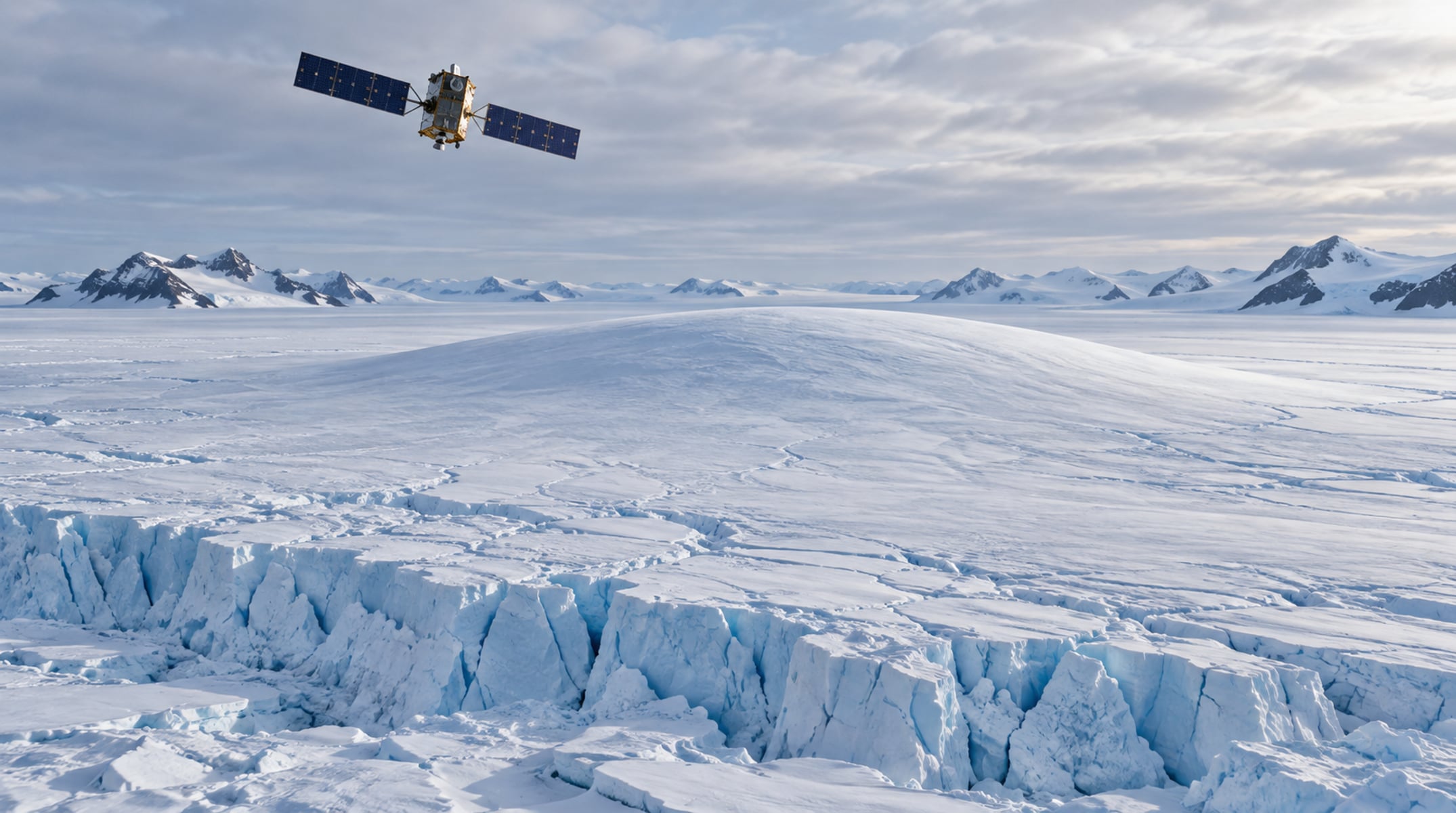 Um satélite europeu explora a Antártida e encontra 85 estruturas desconhecidas e ativas sob o gelo